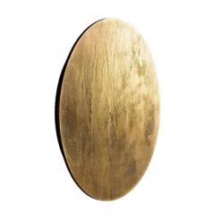 Aplique de pared LED Ring L, Ø 35 cm, contrachapado, color dorado