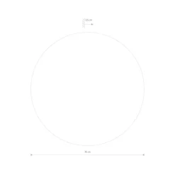 Aplique de pared LED Ring L, Ø 35 cm, contrachapado, color dorado