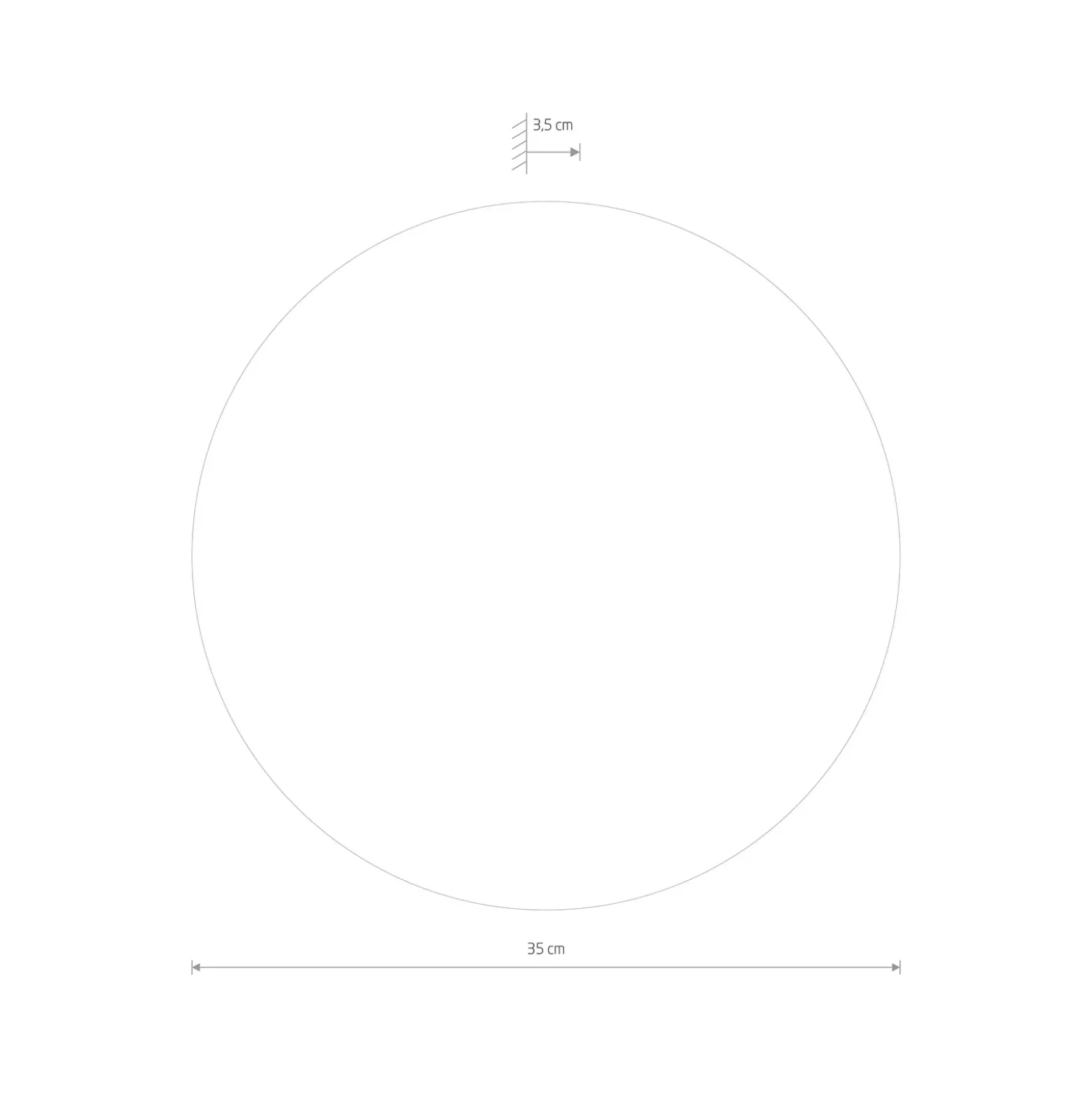 Aplique de pared LED Ring L, Ø 35 cm, madera contrachapada, color dorado