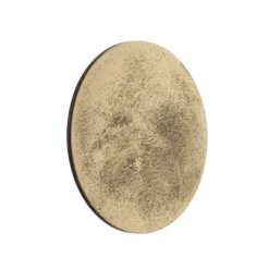 Aplique de pared LED Ring S, Ø 15 cm, madera contrachapada, dorado