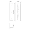Aplique de pared LED Rojas, beige/blanco, travertino, 40 cm de ancho