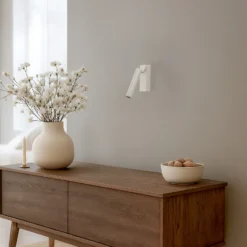 Aplique de pared LED Rulo, beige, acero, 3000 K