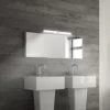 Aplique de pared LED Runt, longitud 60 cm, cromada, 4000 K, IP44