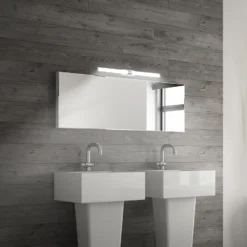 Aplique de pared LED Runt, longitud 60 cm, cromada, 4000 K, IP44