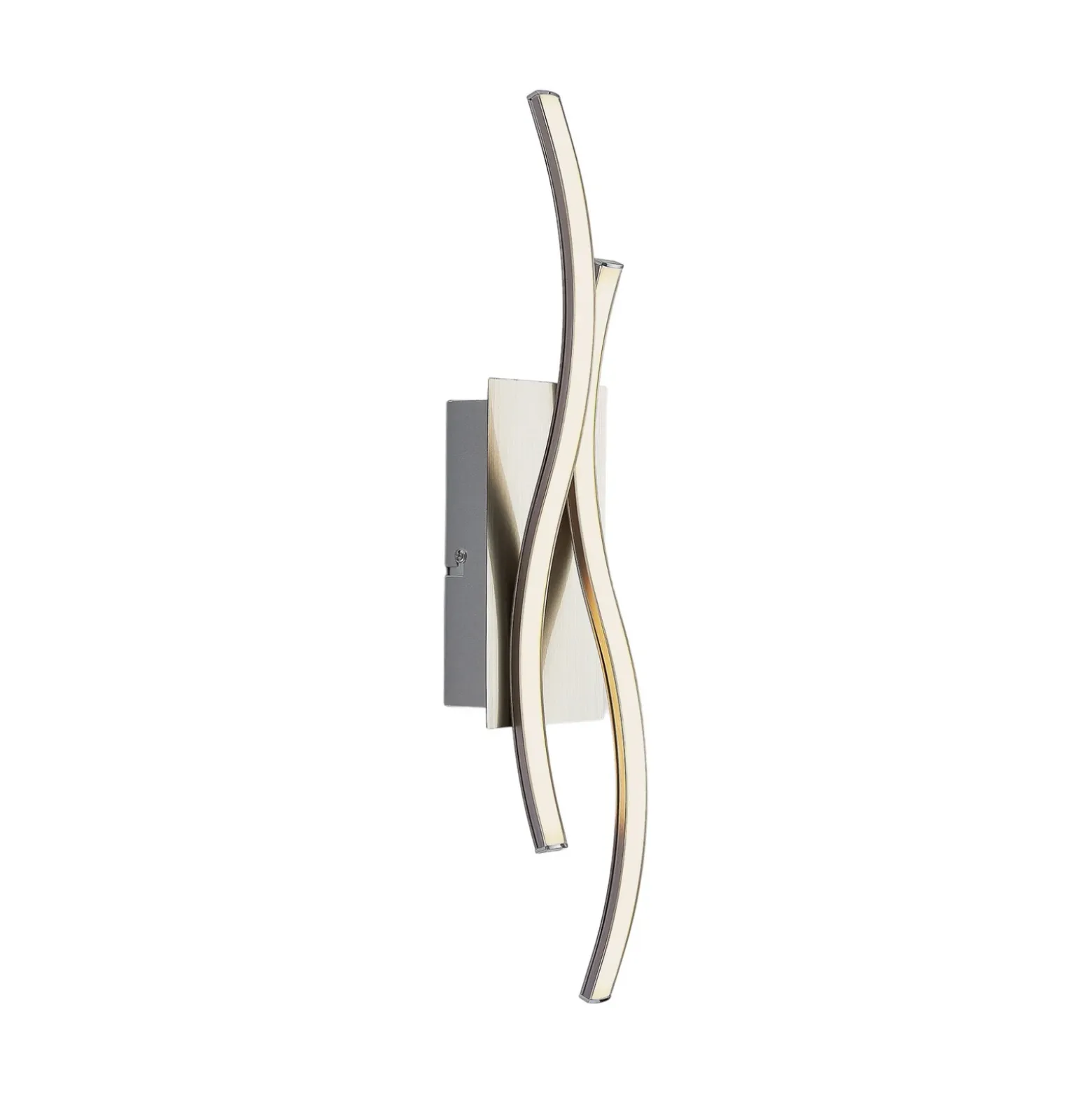 Aplique de pared LED Safia de Lindby, 45 cm, color níquel, metal
