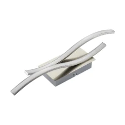 Aplique de pared LED Safia de Lindby, 45 cm, color níquel, metal