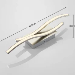 Aplique de pared LED Safia de Lindby, 45 cm, color níquel, metal