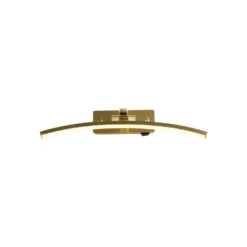 Aplique de pared LED Santorini, anchura 40 cm, latón, inclinable