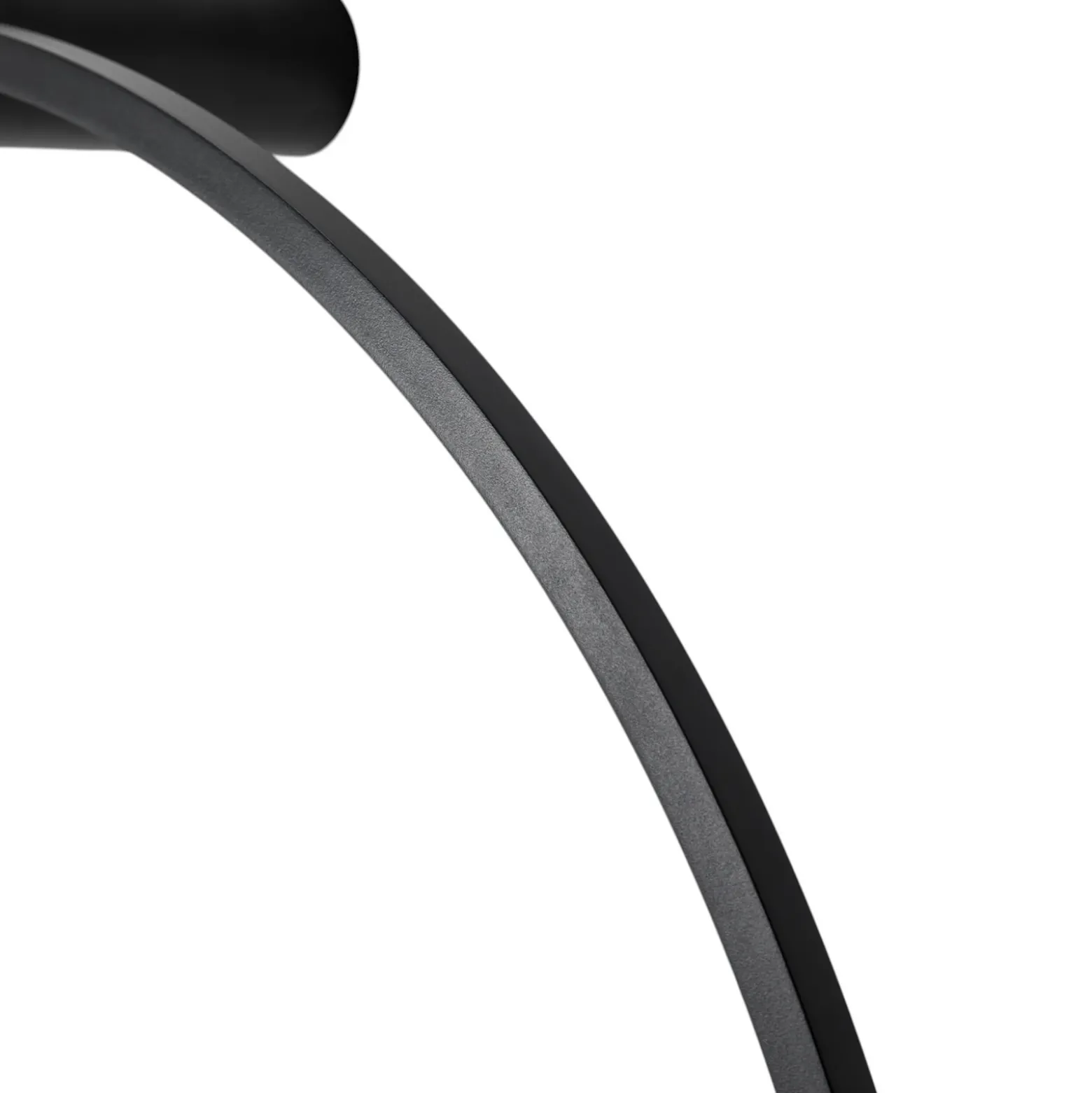 Aplique de pared LED Saturno, negro, Ø 80 cm, metal, 4000 K