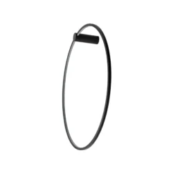 Aplique de pared LED Saturno, negro, Ø 80 cm, metal, 4000 K