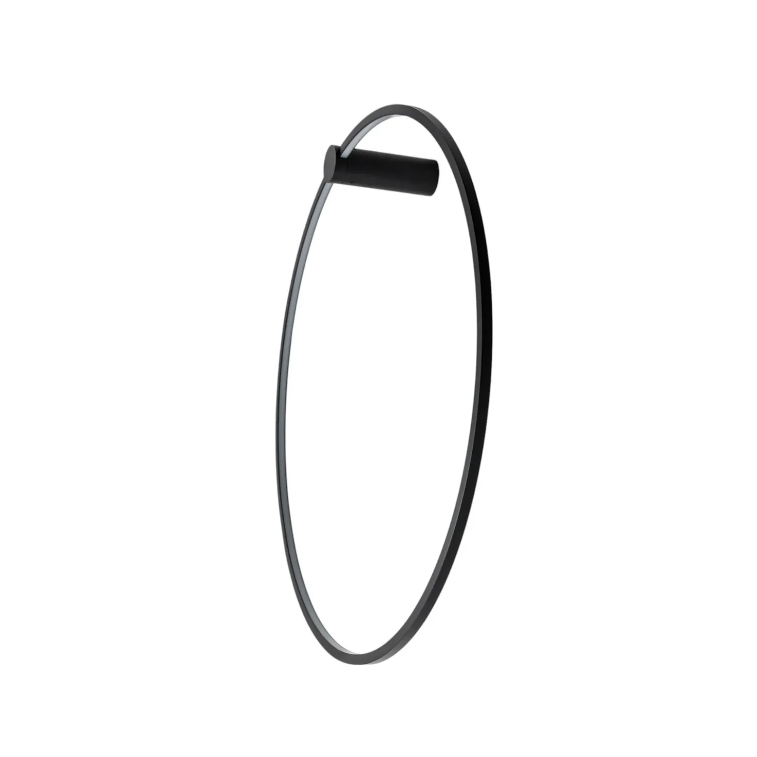 Aplique de pared LED Saturno, negro, Ø 80 cm, metal, 4000 K
