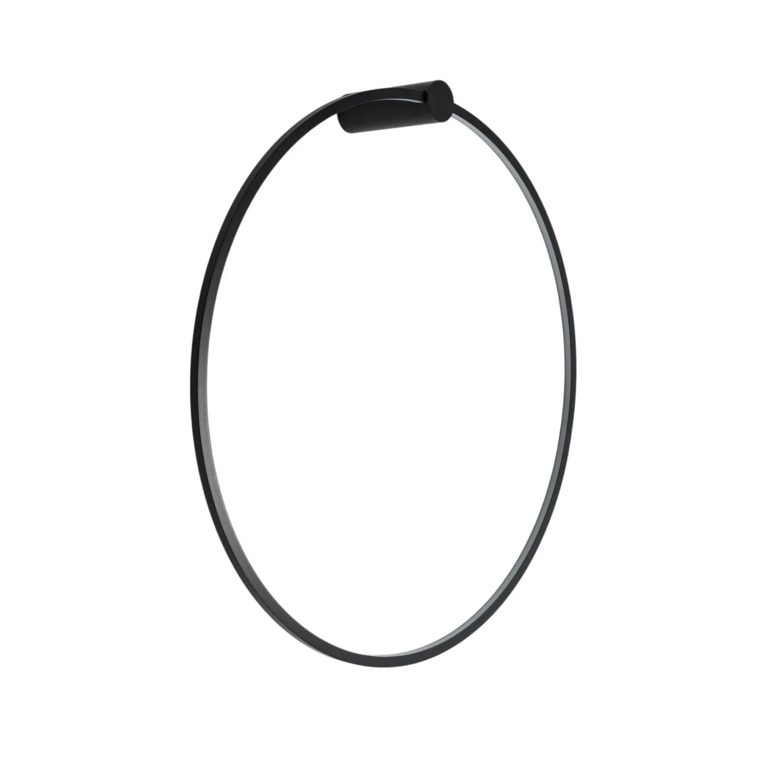 Aplique de pared LED Saturno, negro, Ø 80 cm, metal, 4000 K