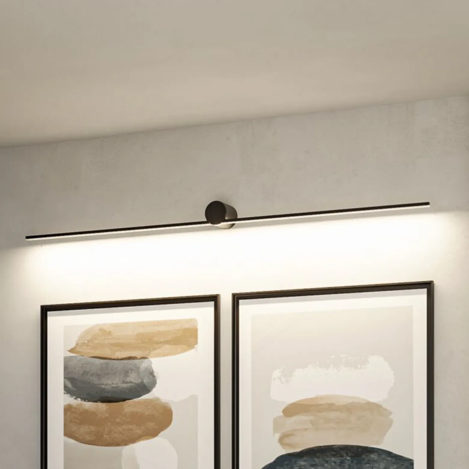 Aplique de pared LED Sava de Paulmann, negro, 120 cm, IP44