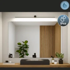 Aplique de pared LED Sava de Paulmann, negro, 120 cm, IP44