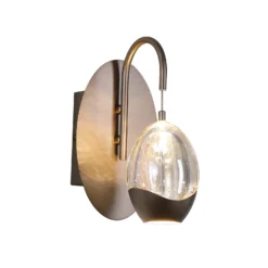 Aplique de pared LED Seeds, color crema, ancho 11 cm, vidrio/metal