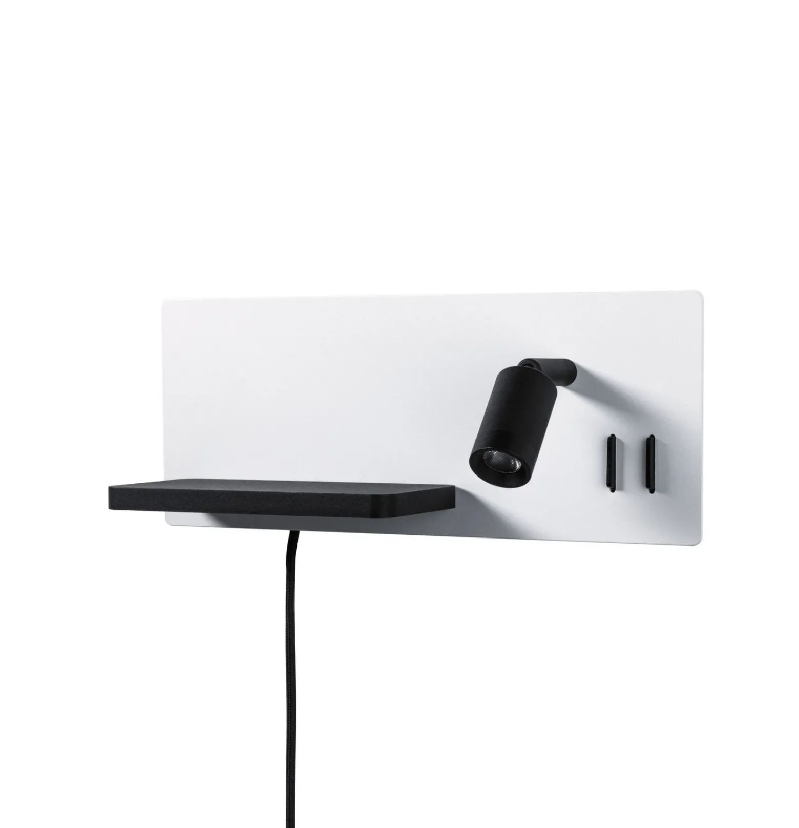 Aplique de pared LED Serra de Paulmann, izquierda, USB-C, blanco/negro
