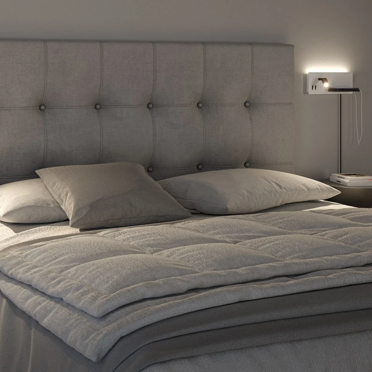 Aplique de pared LED Serra de Paulmann, negro, 2700 K, derecha