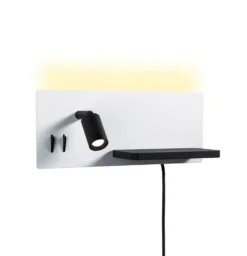 Aplique de pared LED Serra de Paulmann, negro, 2700 K, derecha