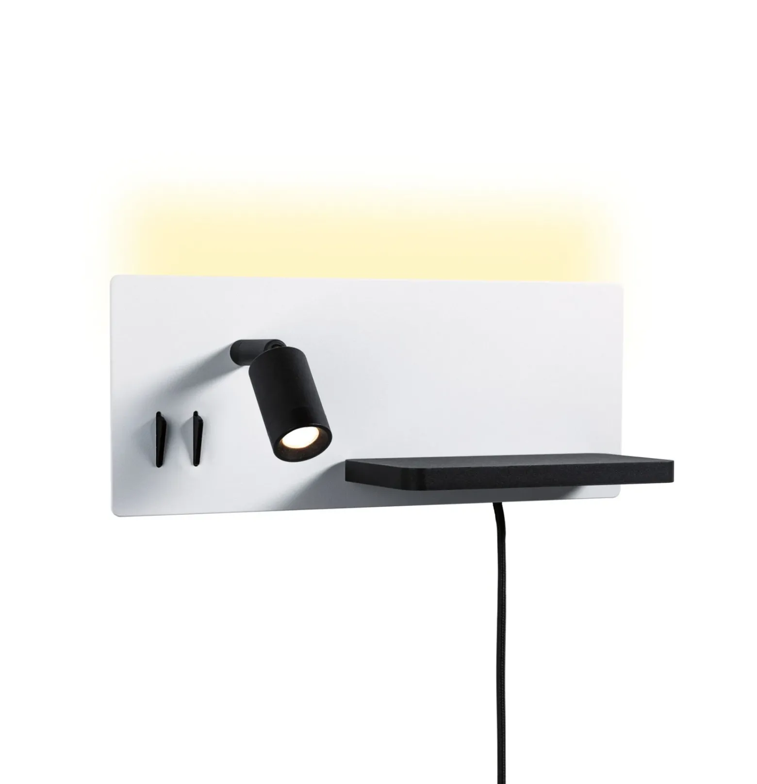 Aplique de pared LED Serra de Paulmann, negro, 2700 K, derecha