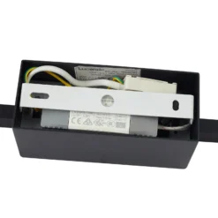 Aplique de pared LED Skaila de Lucande, negro, longitud 90 cm, 3000 K
