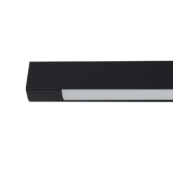 Aplique de pared LED Skaila de Lucande, negro, longitud 90 cm, 3000 K