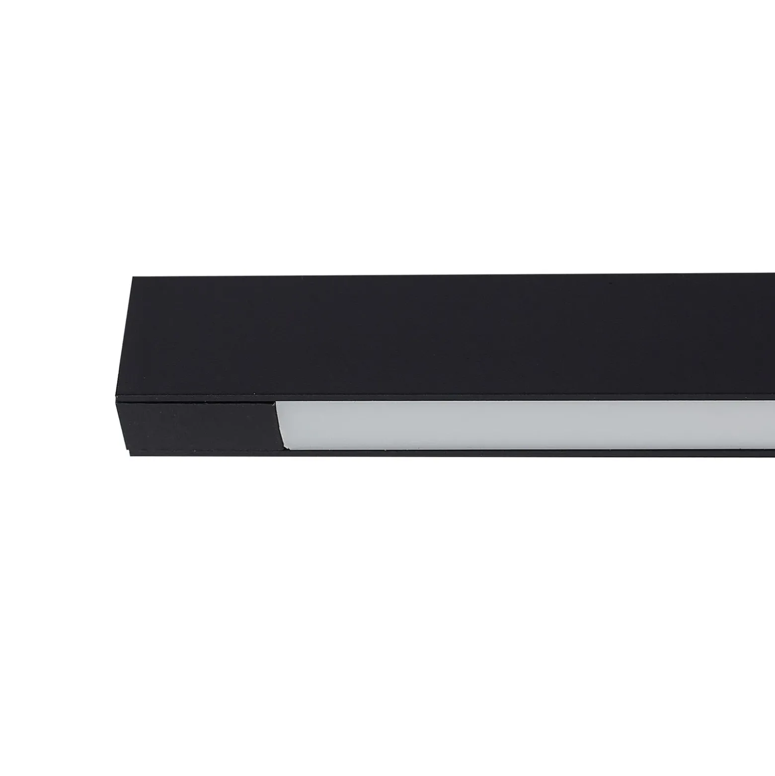 Aplique de pared LED Skaila de Lucande, negro, longitud 90 cm, 3000 K