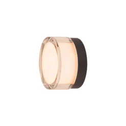 Aplique de pared LED SLV Cyft, negro, aluminio, Ø 13,2 cm, CCT