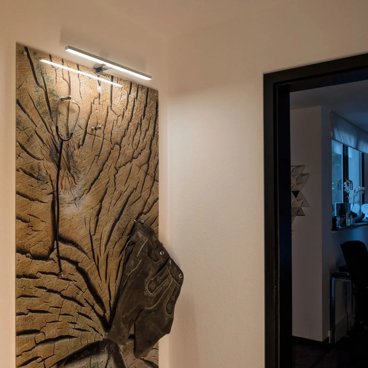 Aplique de pared LED SLV Dorisa ancho 50cm cromo