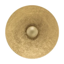 Aplique de pared LED Sole M, Ø 65 cm, color dorado, acero, 3.000 K