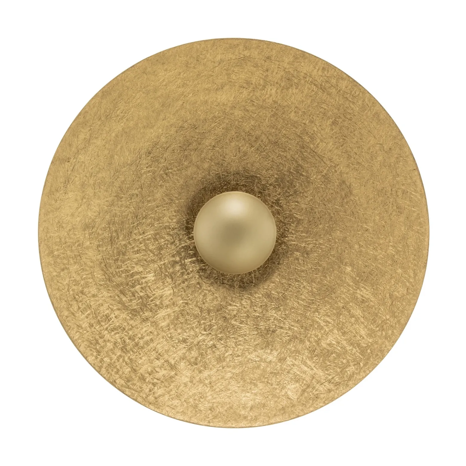 Aplique de pared LED Sole M, Ø 65 cm, color dorado, acero, 3.000 K