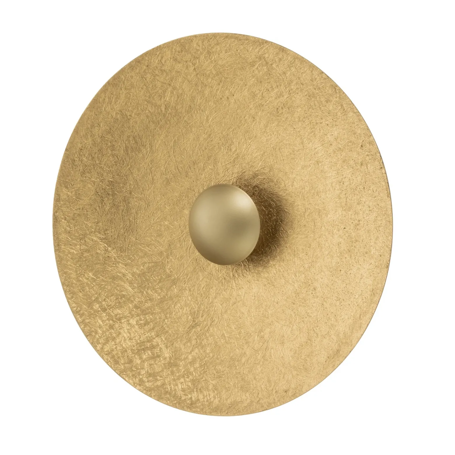 Aplique de pared LED Sole M, Ø 65 cm, color dorado, acero, 3.000 K