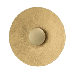 Aplique de pared LED Sole S, Ø 44 cm, color dorado, acero, 3.000 K