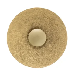Aplique de pared LED Sole S, Ø 44 cm, color dorado, acero, 3.000 K