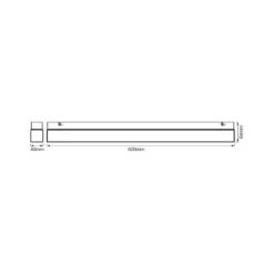 Aplique de pared LED SQUARE de OSRAM, blanca, longitud 60 cm, CCT, IP44