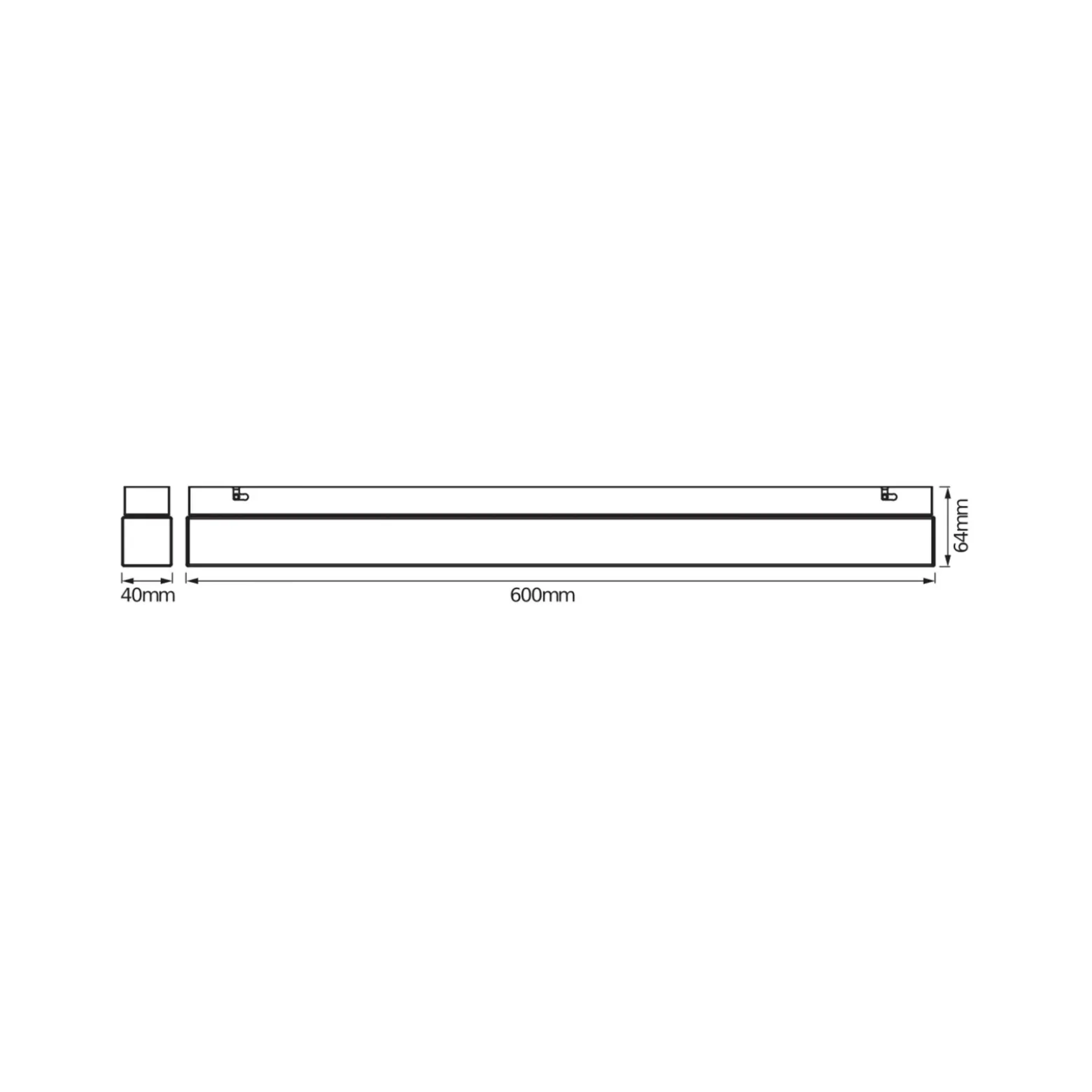 Aplique de pared LED SQUARE de OSRAM, blanca, longitud 60 cm, CCT, IP44