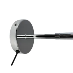 Aplique de pared LED Starlight de Dyberg Larsen, cromado, Ø 14 cm, atenuable.