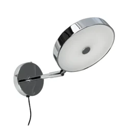Aplique de pared LED Starlight de Dyberg Larsen, cromado, Ø 14 cm, atenuable.