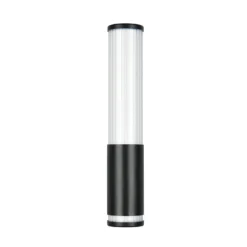Aplique de pared LED Stefano, negro mate, altura 29 cm, metal, IP44