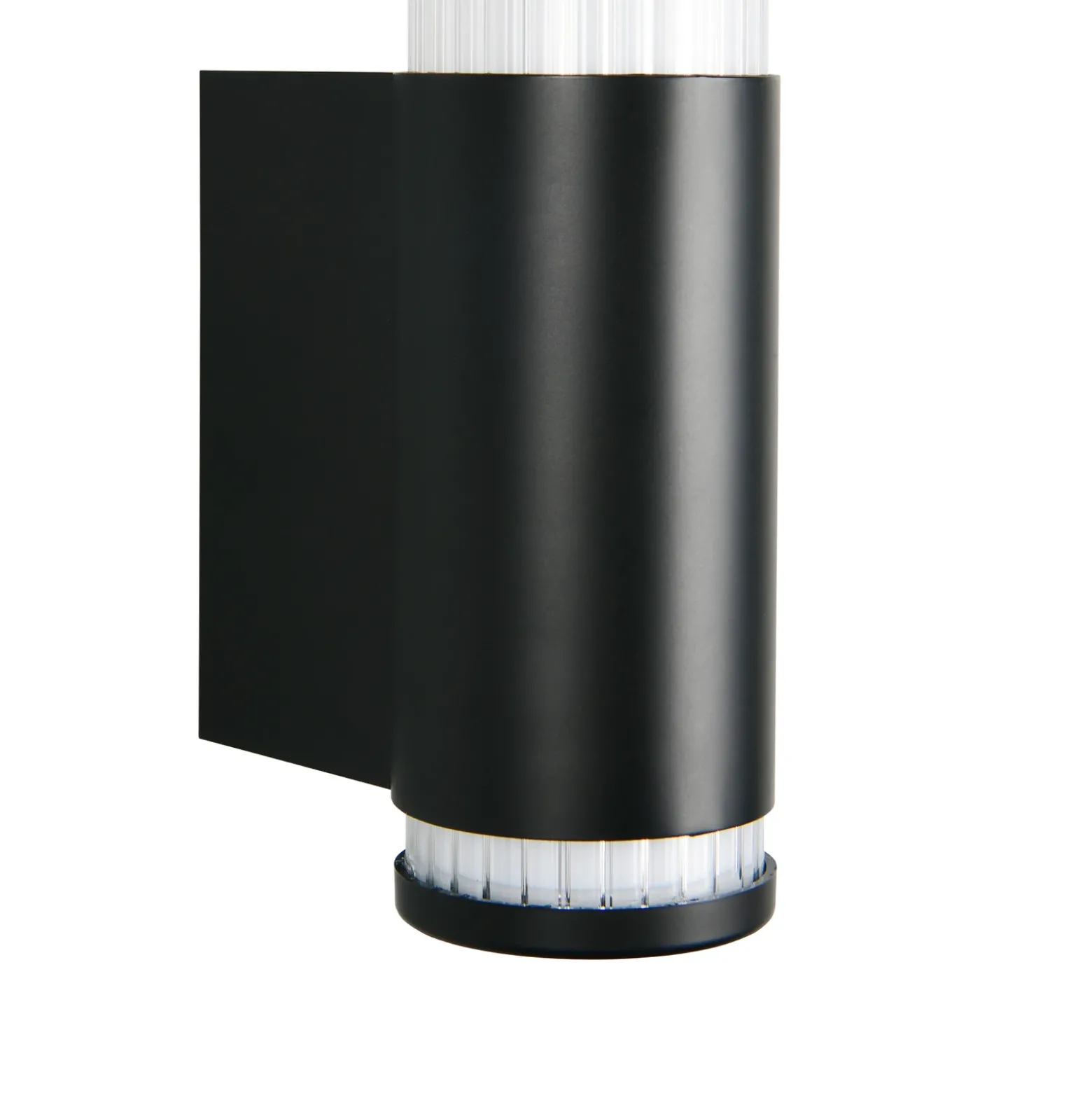Aplique de pared LED Stefano, negro mate, altura 29 cm, metal, IP44