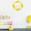 Aplique de pared LED Sun Starlight Smile, amarillo