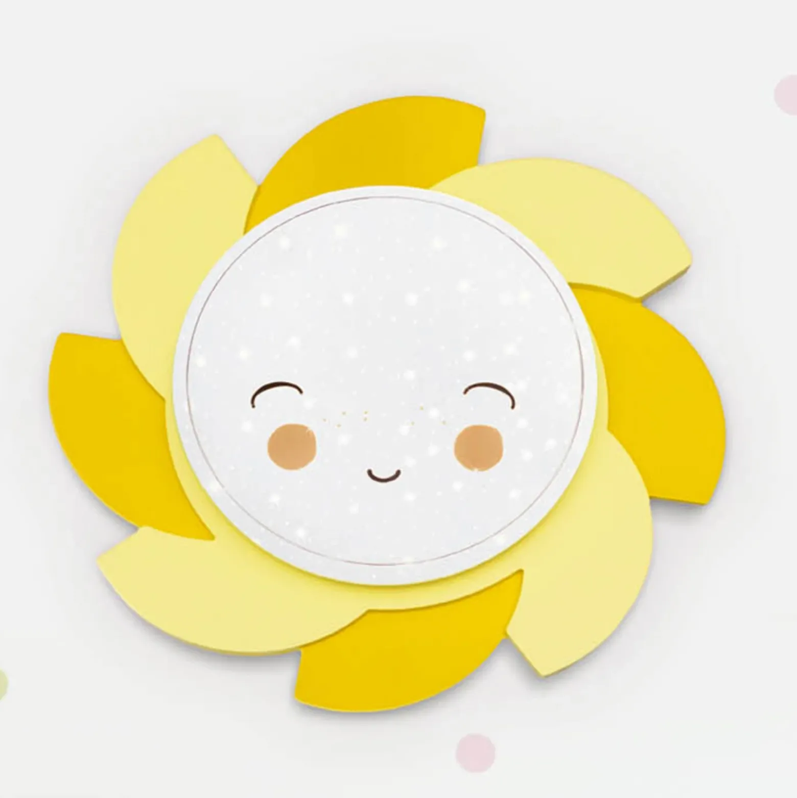 Aplique de pared LED Sun Starlight Smile, amarillo