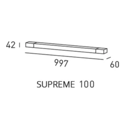 Aplique de pared LED Supreme de Egger DLS, color acero inoxidable, 100 cm