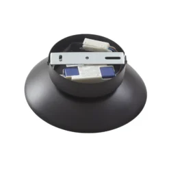 Aplique de pared LED Tiama de Lindby, metal, negro/oro, Ø 20 cm