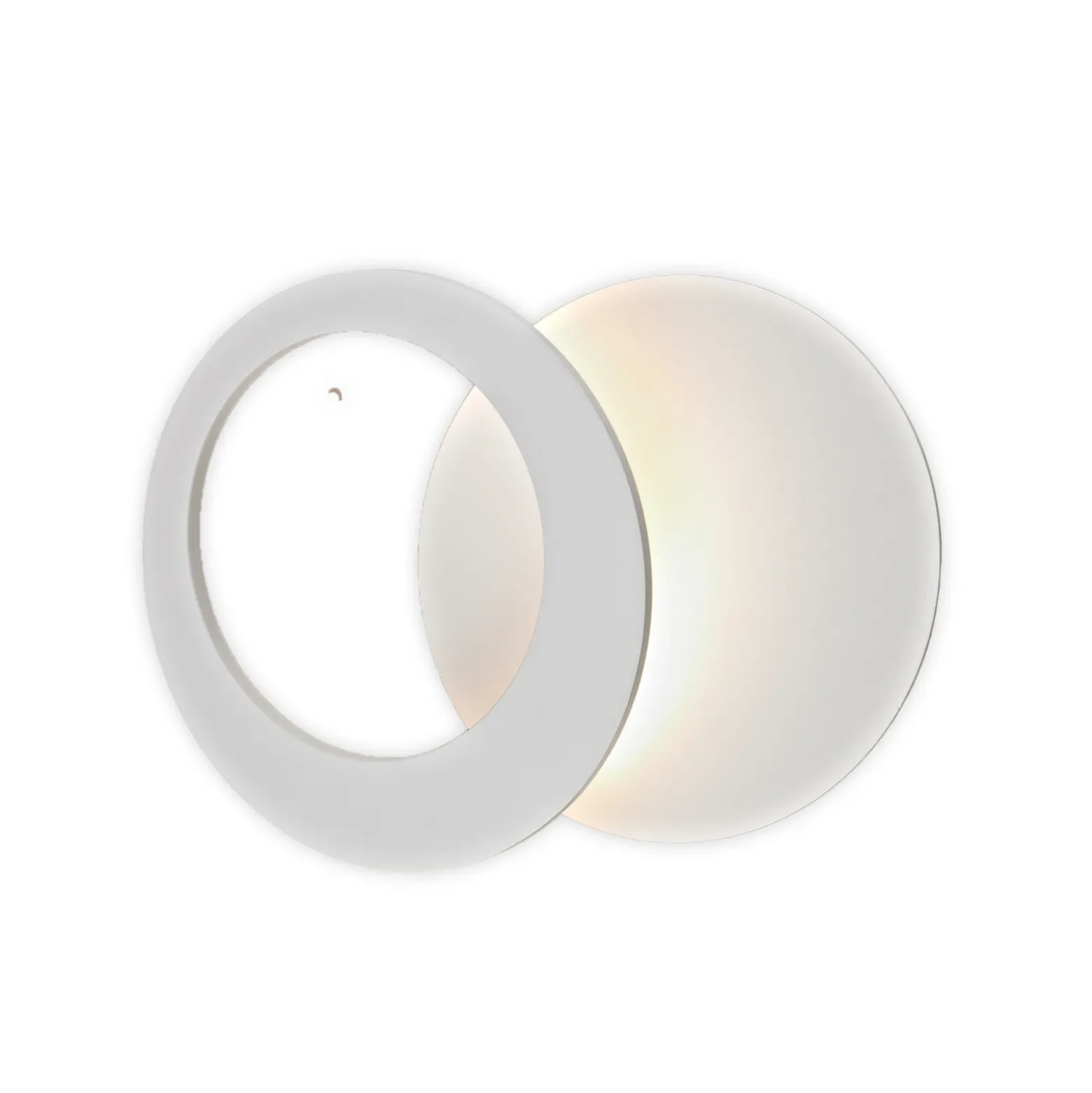 Aplique de pared LED Toronto, blanco, Ø 22 cm, aluminio, regulable