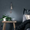 Aplique de pared LED Tusa, níquel, metal, 45 cm, brazo flexible