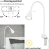 Aplique de pared LED Tuso, blanco, montaje en cama, metal