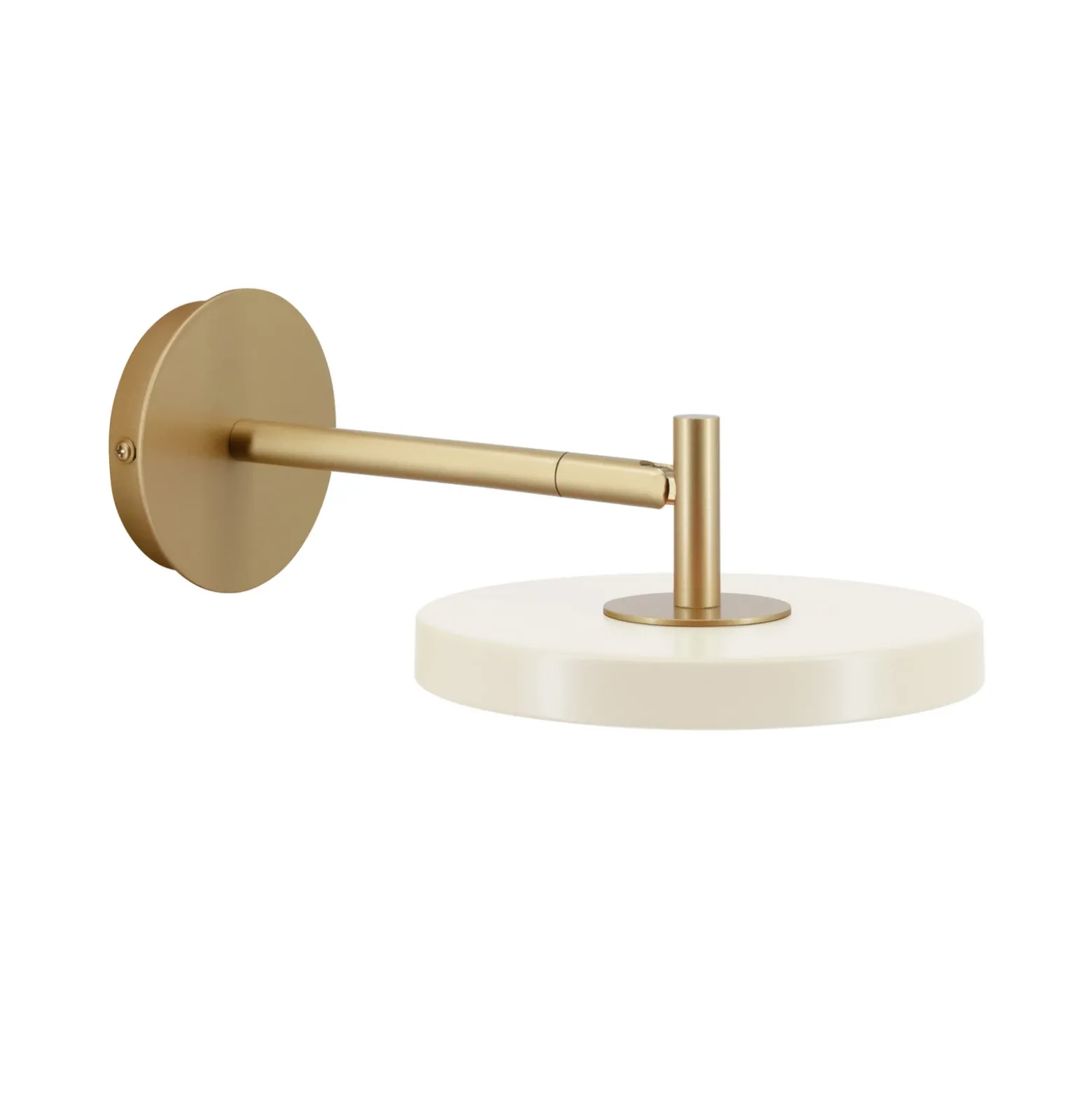 Aplique de pared LED UMAGE Asteria Short, blanco/latón, enchufe