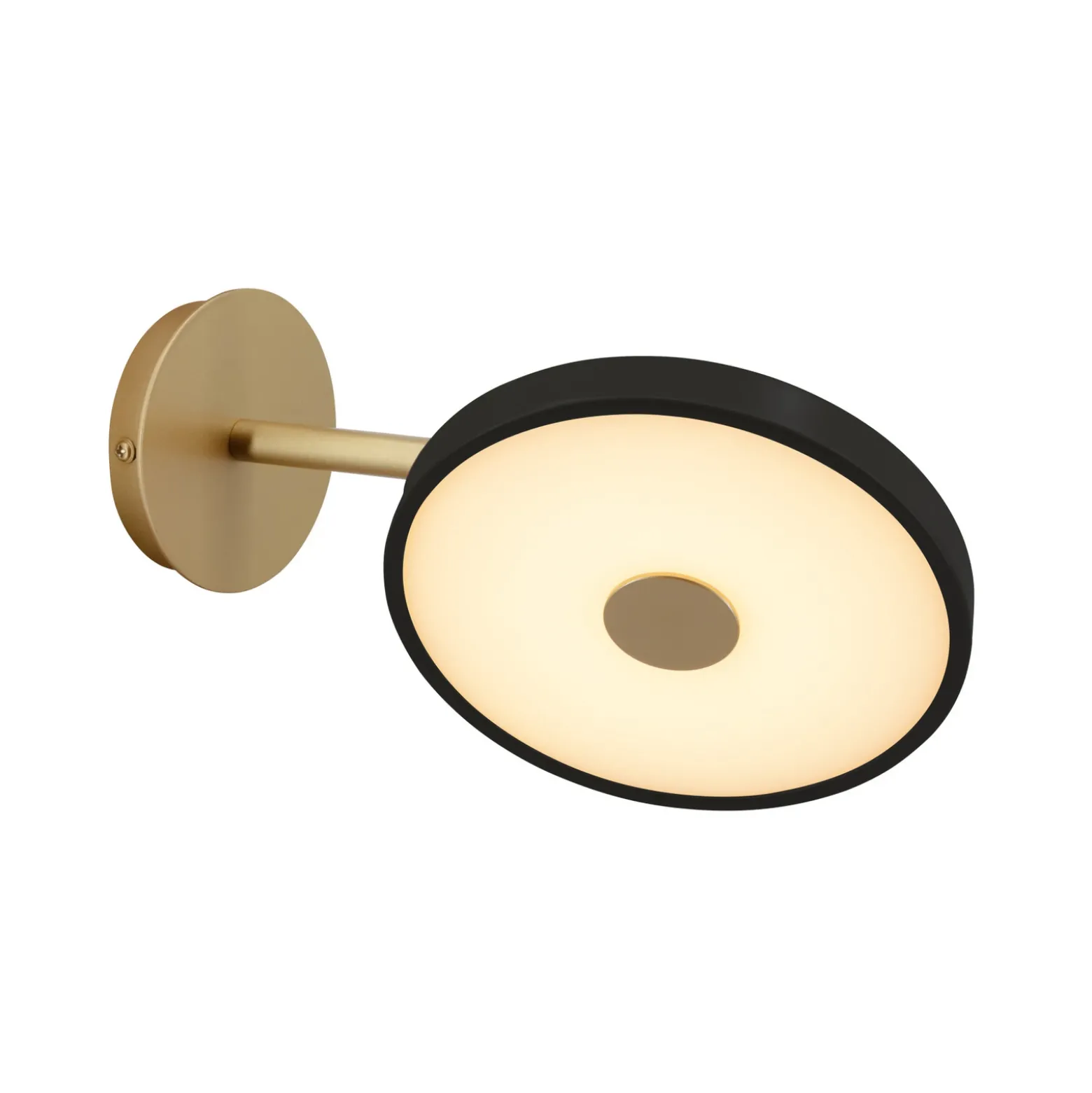 Aplique de pared LED UMAGE Asteria Short, negro/latón, enchufe