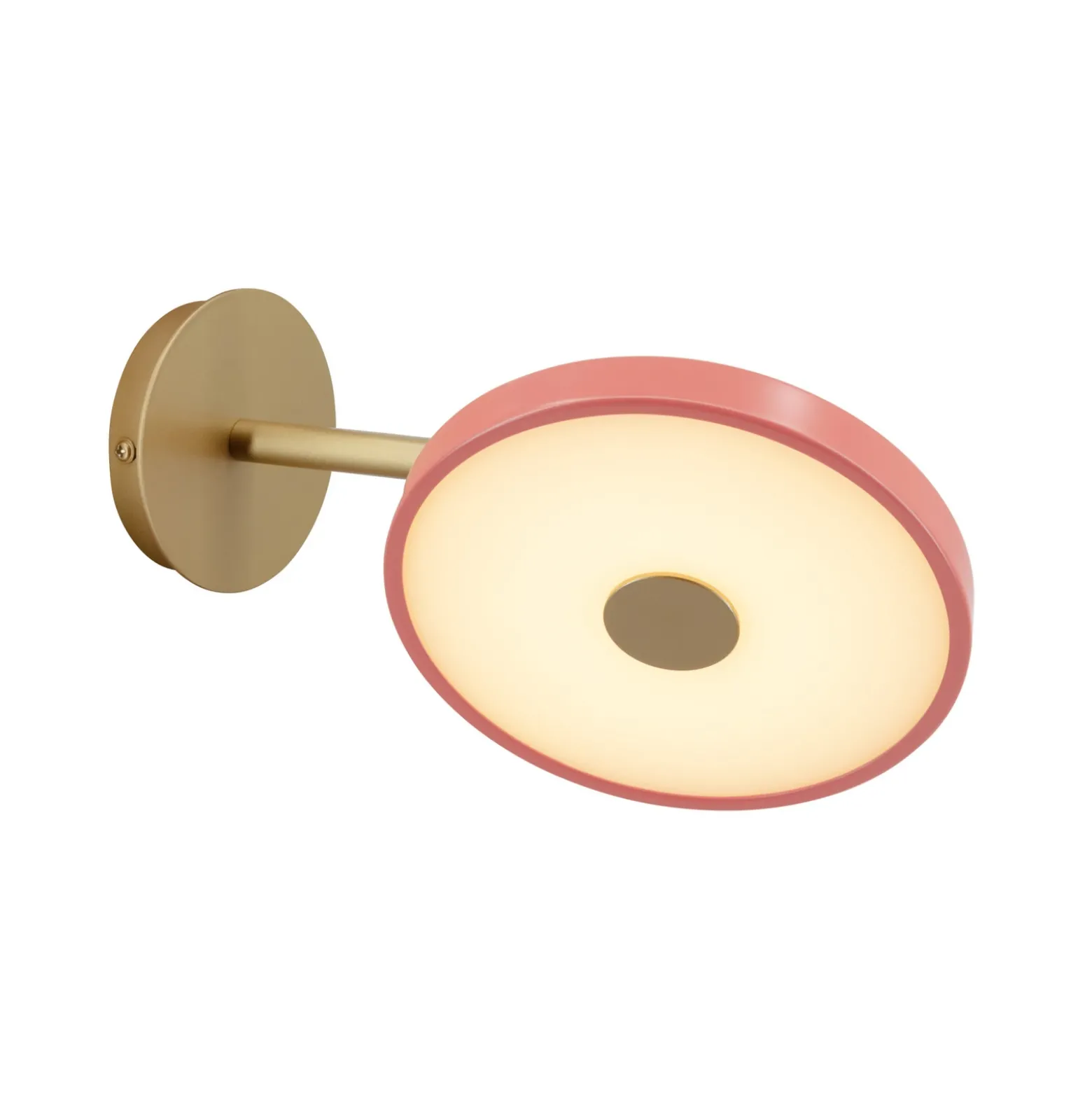 Aplique de pared LED UMAGE Asteria Short, rosa/latón, enchufe