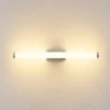 Aplique de pared LED VINA S, color cromo, ancho 40 cm, IP44, CCT
